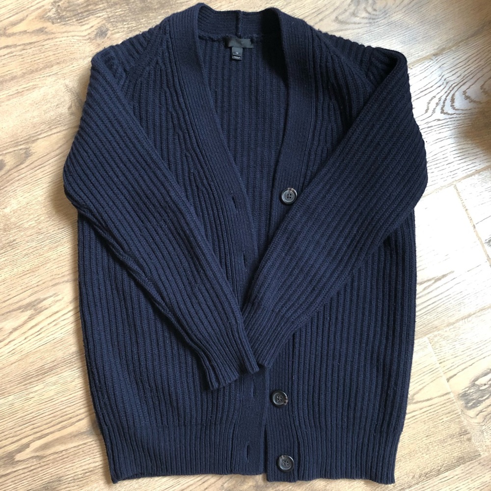 J. Crew Ribbed Cardigan Sweater